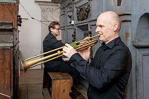 Válka a mír v barokních hudebních obrazech, varhanní koncert, Pavel Černý (varhany), Jaroslav Rouček (barokní trubka), Festival komorní hudby Český Krumlov 26. 6. 2022, foto: Lubor Mrázek