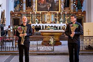 Válka a mír v barokních hudebních obrazech, varhanní koncert, Pavel Černý (varhany), Jaroslav Rouček (barokní trubka), Festival komorní hudby Český Krumlov 26. 6. 2022, foto: Lubor Mrázek