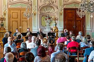 Skladby pro dechovou harmonii mezi Madridem, Vídní a Českým Krumlovem, Joan Enric Lluna - klarinet, Harmonia Mozartiana Pragensis, Festival komorní hudby Český Krumlov 6. 7. 2023, foto: Lubor Mrázek (1/25)