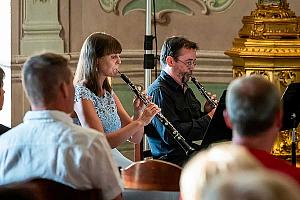 Skladby pro dechovou harmonii mezi Madridem, Vídní a Českým Krumlovem, Joan Enric Lluna - klarinet, Harmonia Mozartiana Pragensis, Festival komorní hudby Český Krumlov 6. 7. 2023, foto: Lubor Mrázek (7/25)