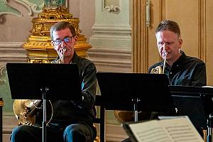 Skladby pro dechovou harmonii mezi Madridem, Vídní a Českým Krumlovem, Joan Enric Lluna - klarinet, Harmonia Mozartiana Pragensis, Festival komorní hudby Český Krumlov 6. 7. 2023, foto: Lubor Mrázek (8/25)