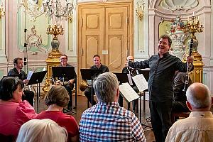 Skladby pro dechovou harmonii mezi Madridem, Vídní a Českým Krumlovem, Joan Enric Lluna - klarinet, Harmonia Mozartiana Pragensis, Festival komorní hudby Český Krumlov 6. 7. 2023, foto: Lubor Mrázek (21/25)